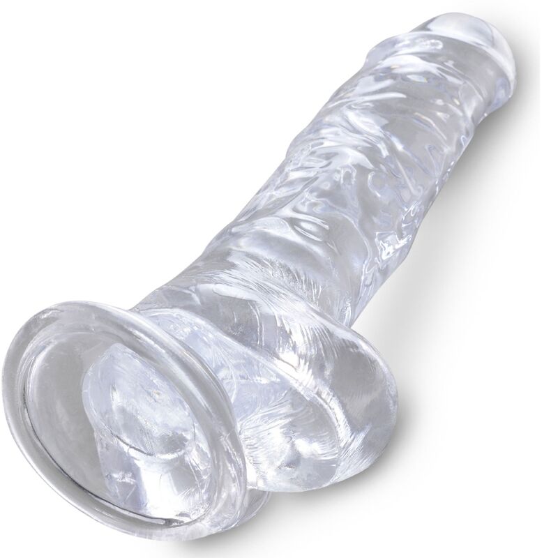 King Cock – Clear Realistischer Penis mit Eieren 16.5 cm Transparent