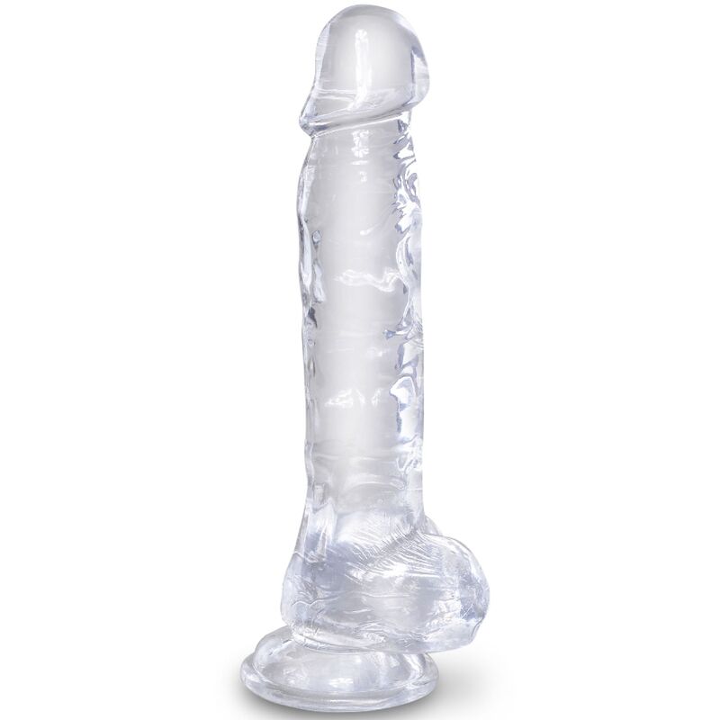 King Cock – Clear Realistischer Penis mit Eieren 16.5 cm Transparent