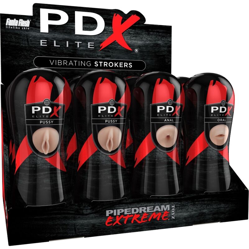 PDX Elite Stroker Set 12 Einheiten: 6X Vagina, 3X Ano, 3X Mund
