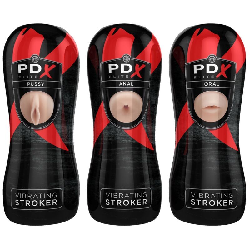 PDX Elite Stroker Set 12 Einheiten: 6X Vagina, 3X Ano, 3X Mund