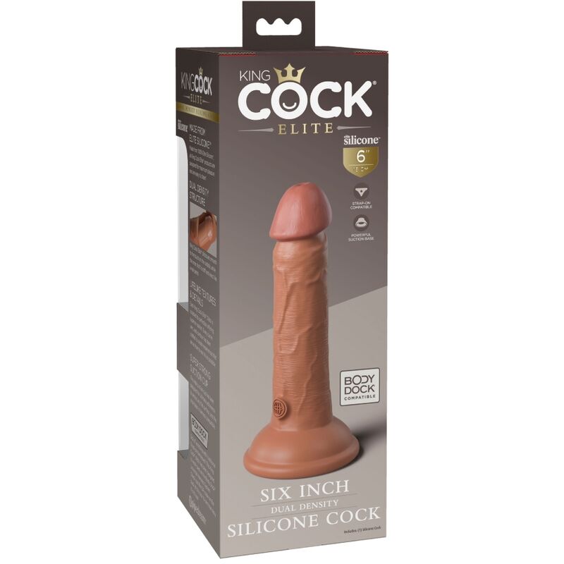 King Cock – Elite Realistischer Silikondildo 15.2 cm Karamell