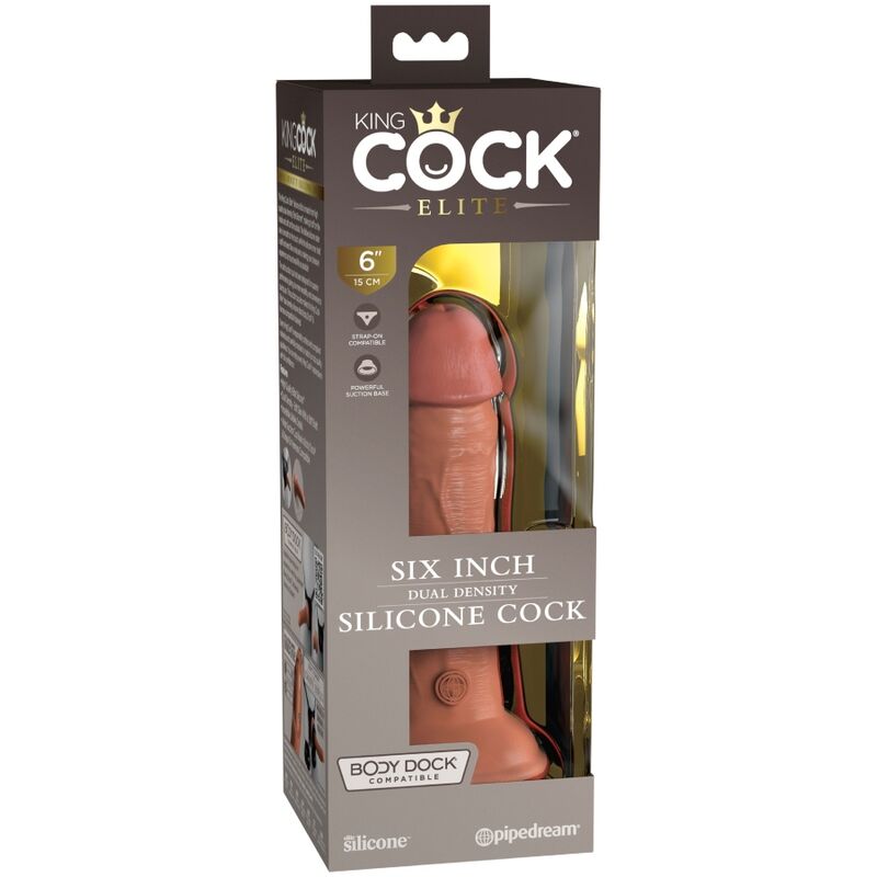 King Cock – Elite Realistischer Silikondildo 15.2 cm Karamell