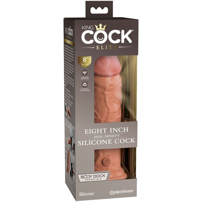 King Cock – Elite Realistischer Silikondildo 20.3 cm Karamell