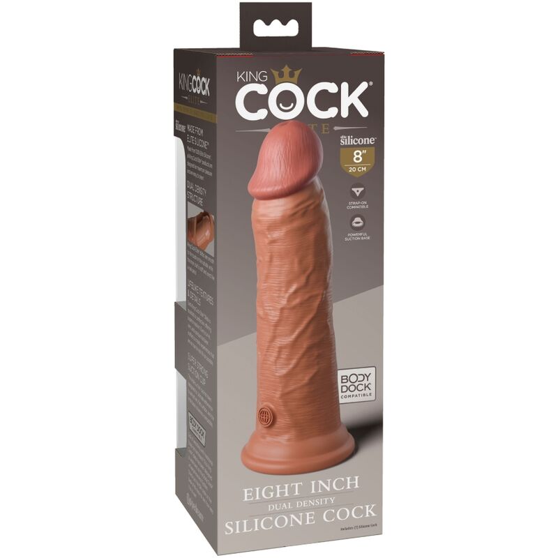 King Cock – Elite Realistischer Silikondildo 20.3 cm Karamell