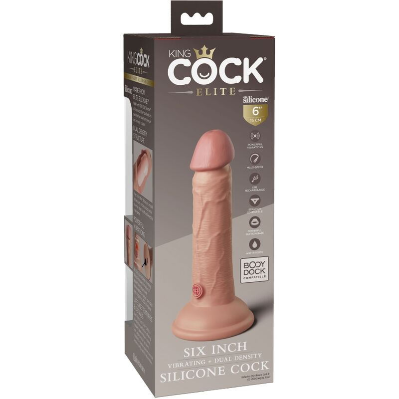 King Cock – Elite Realistischer Dildo mit Vibration und Silikon…
