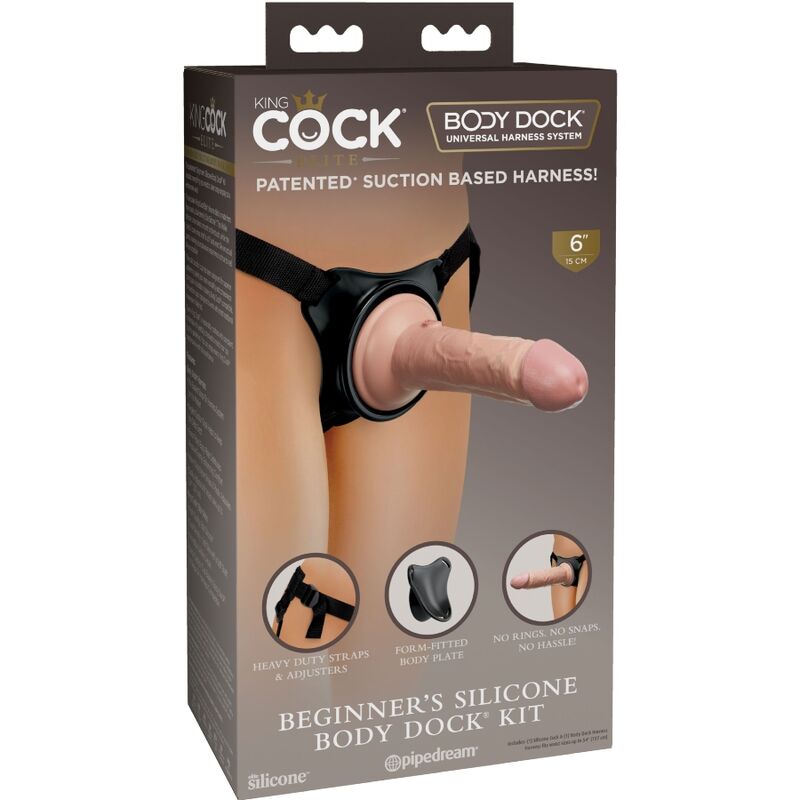 King Cock – Elite Verstellbares Gurt mit Dildo 15.2 cm für Anfnger