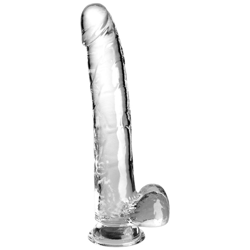 King Cock – Clear Dildo mit Hoden 24.8 cm Transparent