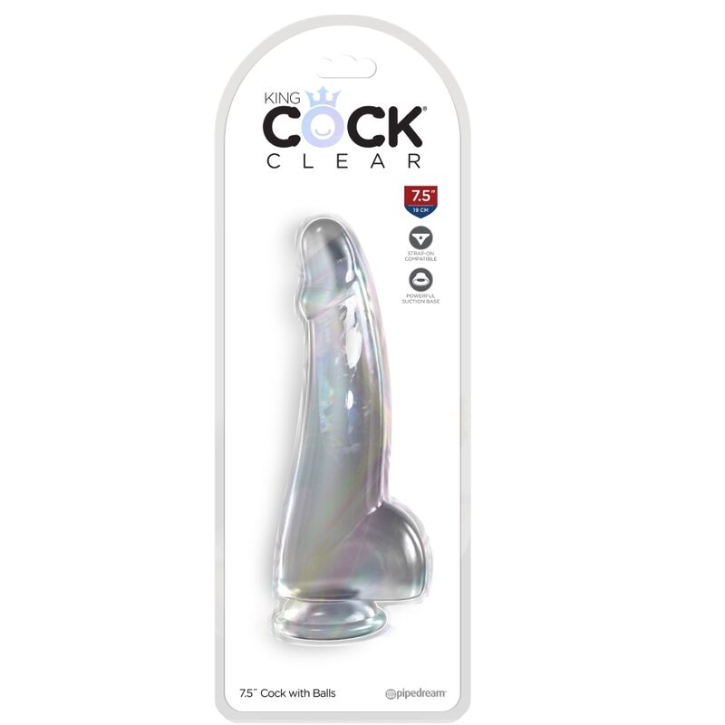 King Cock – Clear Dildo mit Hoden 15.2 cm Transparent