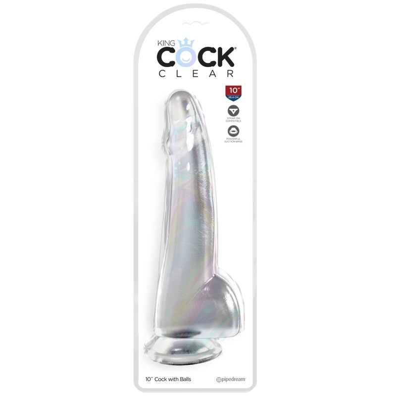 King Cock – Clear Dildo mit Hoden 19 cm Transparent