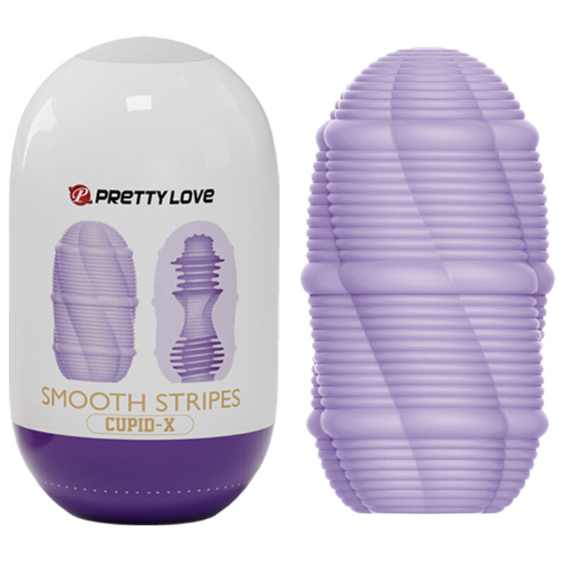 Pretty Love – Glattes Streifen-Cupid-Masturbator-Ei