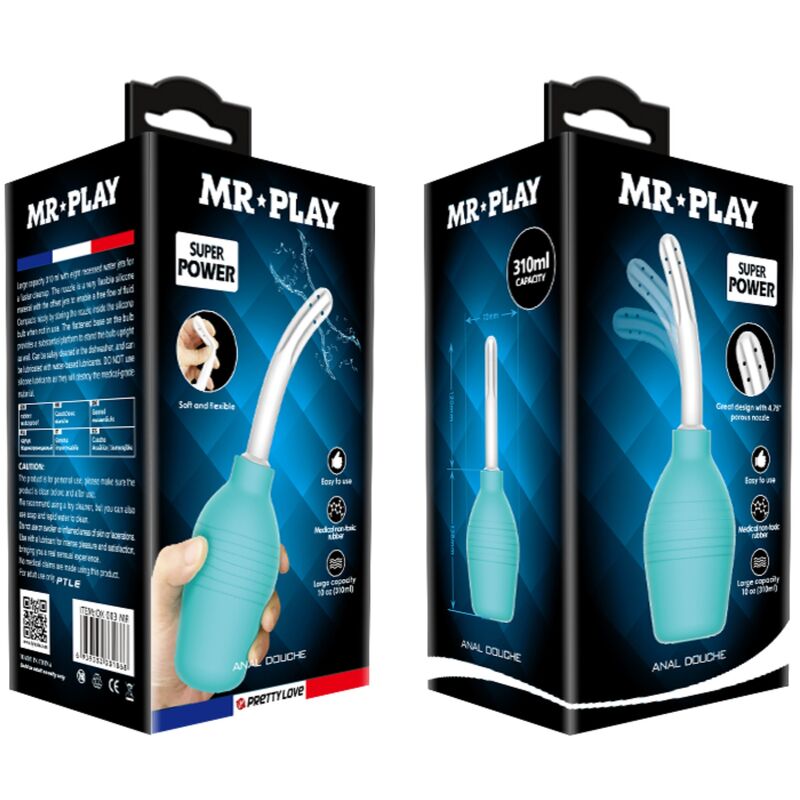 Mr Play – Anal-Birne-Blaue Gummi-Dusche