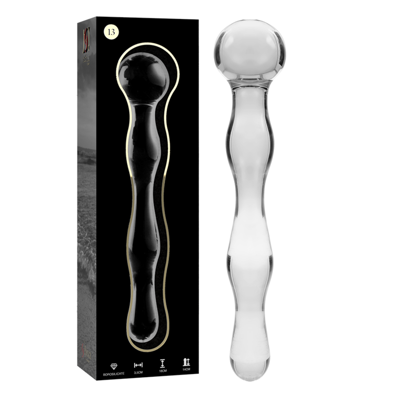 Nebula by Ibiza Modell 13 Dildo Borosilikatglas Klar 18 CM Ø 3.5 CM