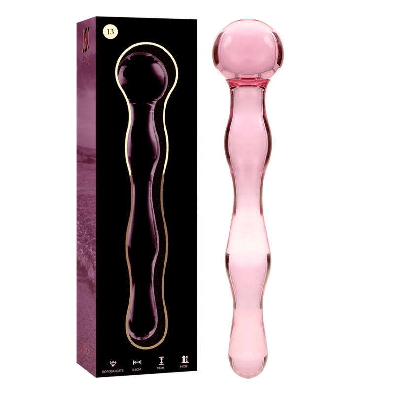 Nebula by Ibiza Modell 13 Dildo Borosilikatglas Rosa 18 CM Ø 3.5 CM