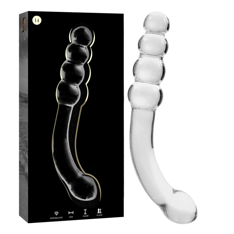 Nebula by Ibiza Modell 14 Dildo Borosilikatglas Klar 18.5 CM Ø 3 CM