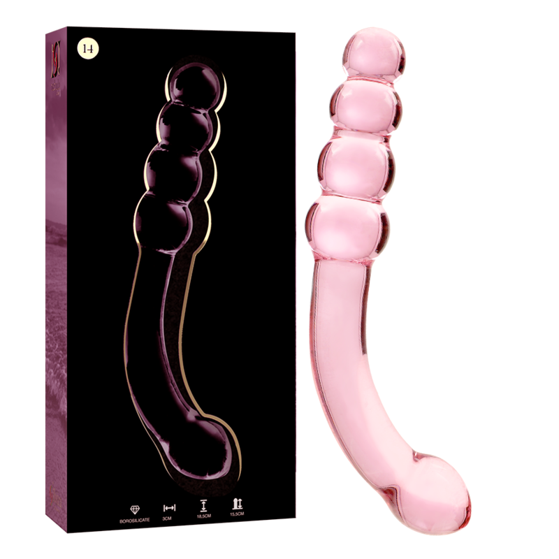 Nebula by Ibiza Modell 14 Dildo Borosilikatglas Rosa 18.5 CM Ø 3 CM