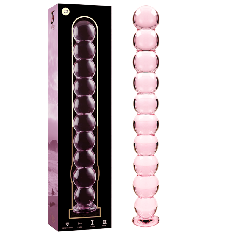 Nebula by Ibiza Modell 22 Dildo Borosilikatglas Rosa 21.5 CM Ø 2.5 CM
