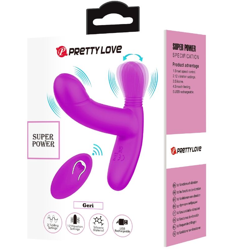 Pretty Love – Geri Klitoris Massager Rosa Fernbedienung