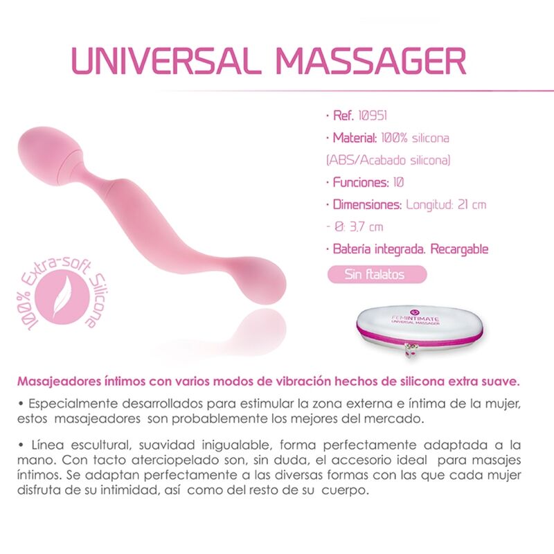 Femintimate Universal-massager-silikon-vibrator Rosa