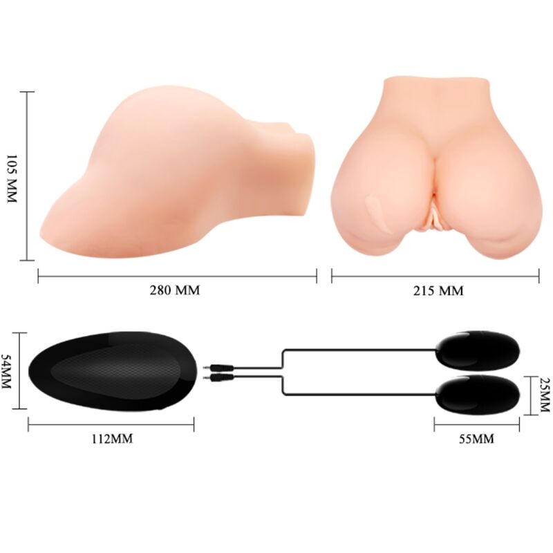 Crazy Bull – Vagina und Anus mit Realistischem Netz mit Vibration