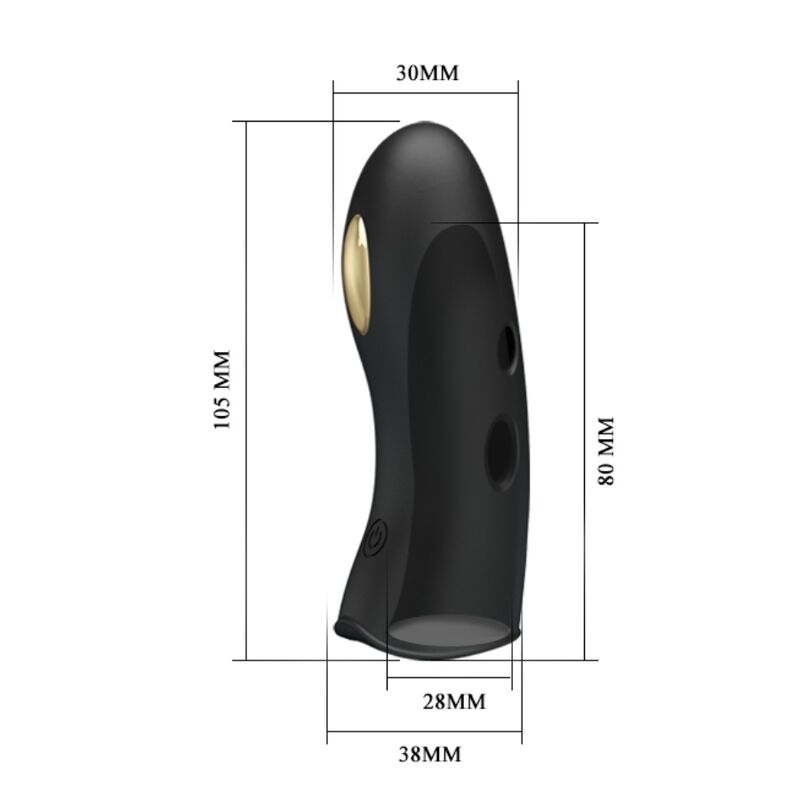 Pretty Love – Marico Schwarze Elektrostimulator-Fingerhülle