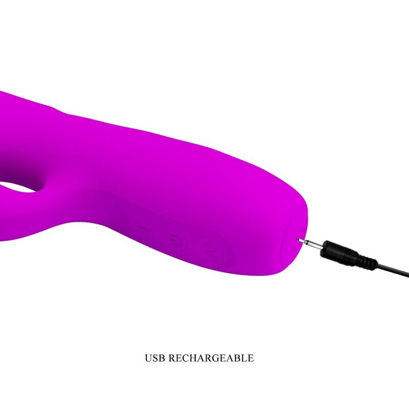 Pretty Love – Melanie Purple Wiederaufladbarer Kaninchenvibrator