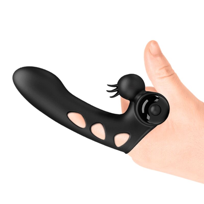 Pretty Love – Orlando Schwarze Vibrator-Fingerhülle