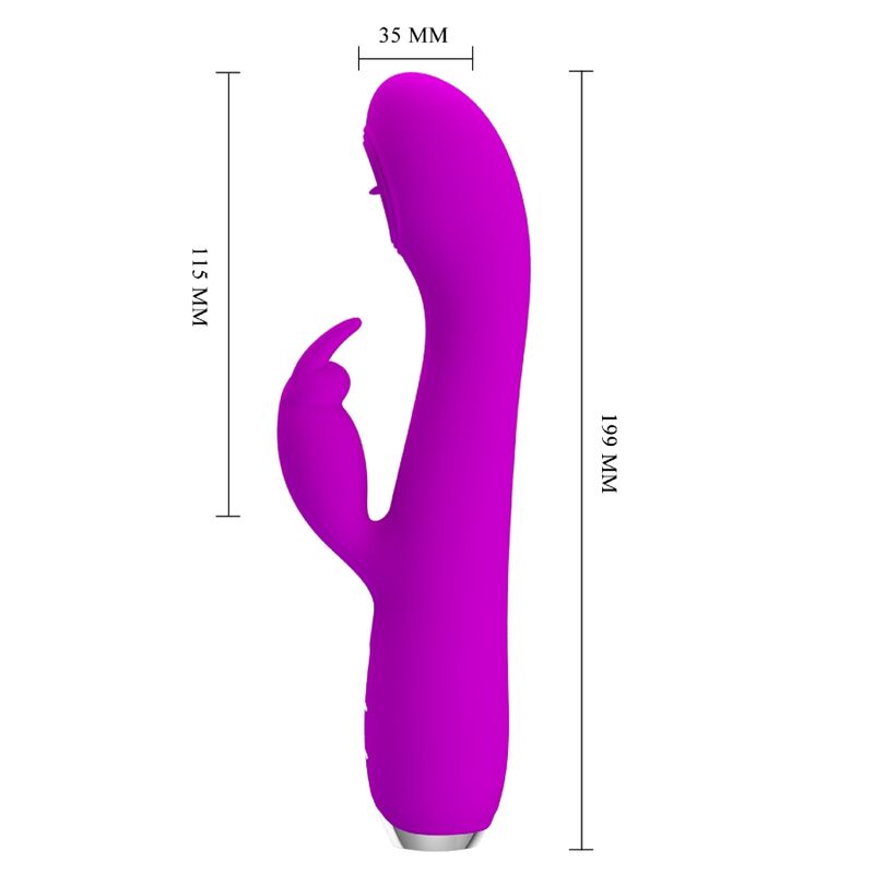 Pretty Love – Rachel Wiederaufladbarer Vibrator mit Lila Saugnapf
