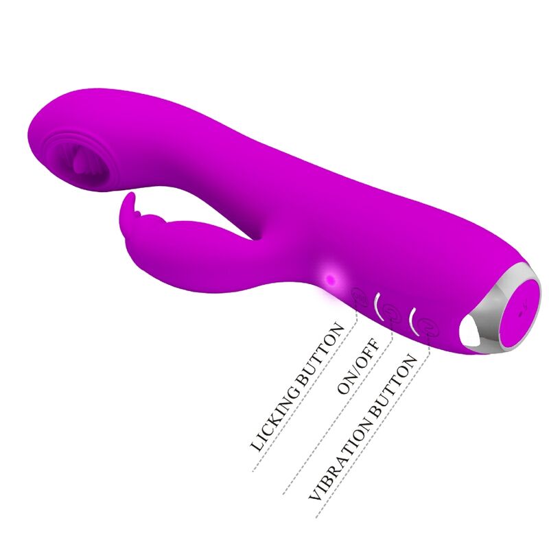 Pretty Love – Rachel Wiederaufladbarer Vibrator mit Lila Saugnapf