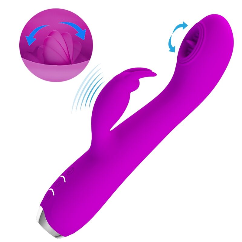 Pretty Love – Rachel Wiederaufladbarer Vibrator mit Lila Saugnapf