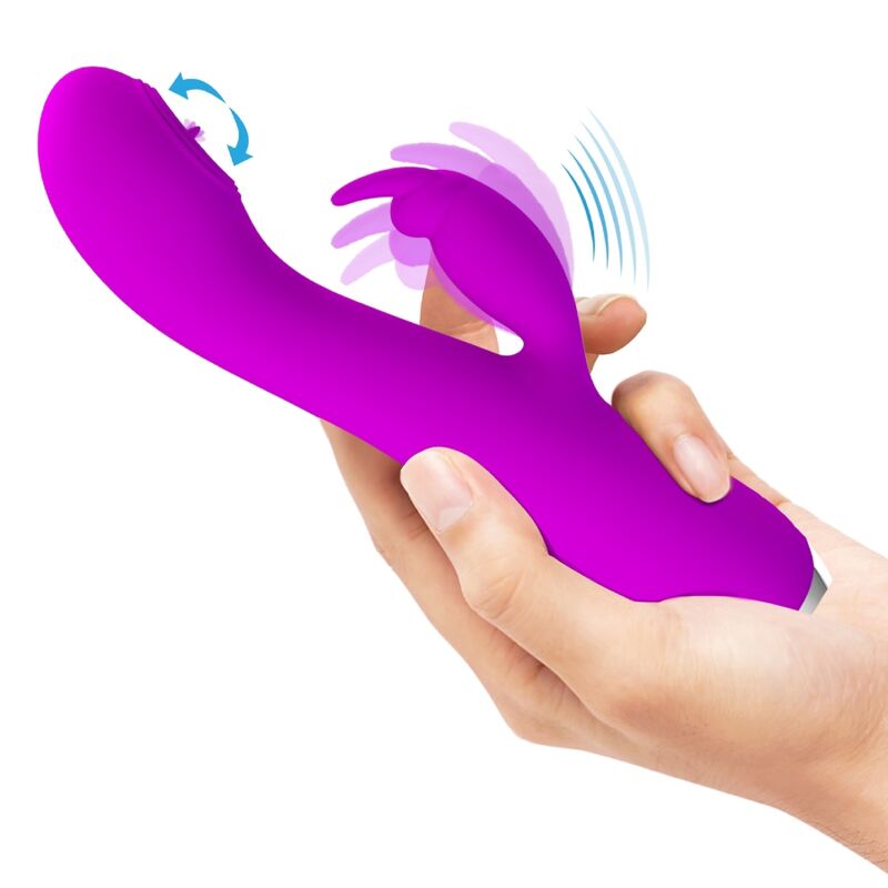 Pretty Love – Rachel Wiederaufladbarer Vibrator mit Lila Saugnapf