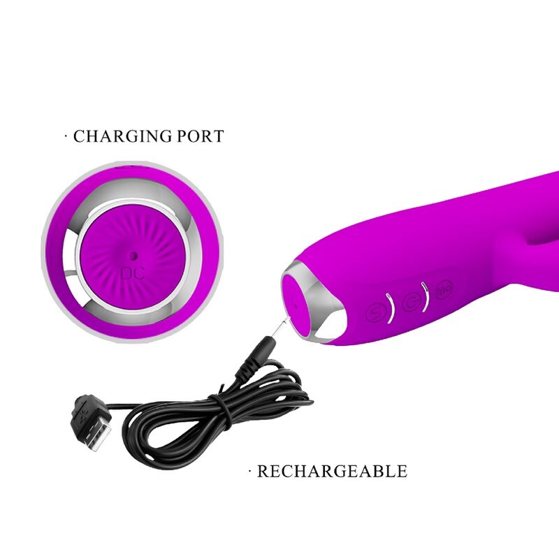 Pretty Love – Regina Wiederaufladbarer Vibrator-Sauggel Lila