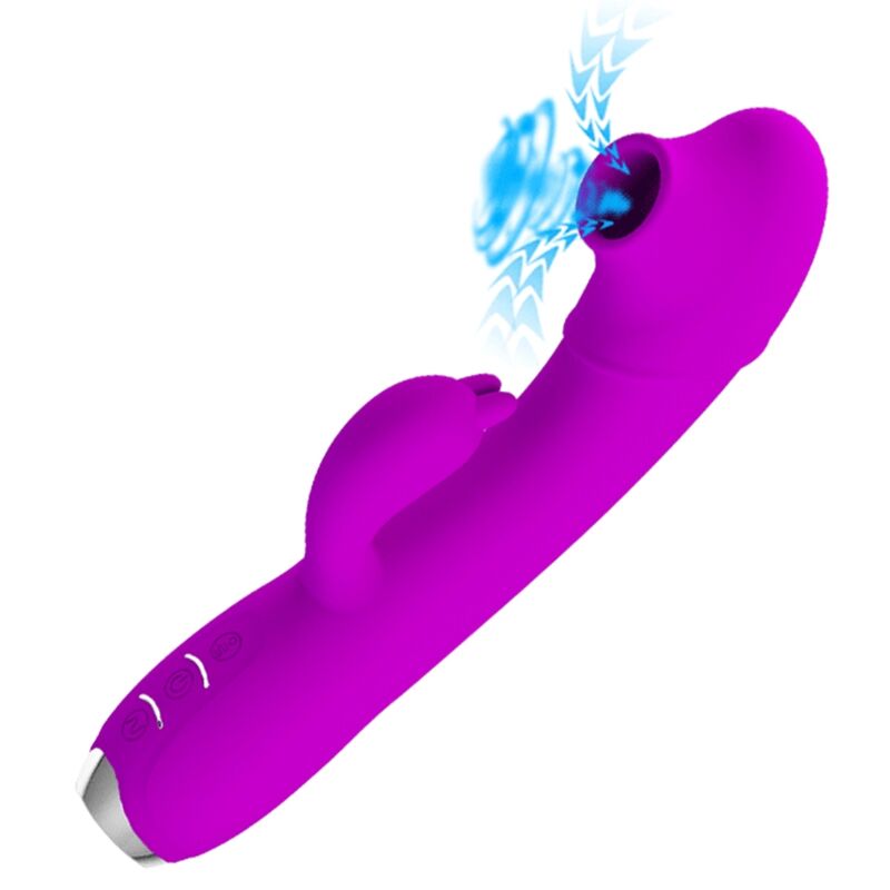 Pretty Love – Regina Wiederaufladbarer Vibrator-Sauggel Lila