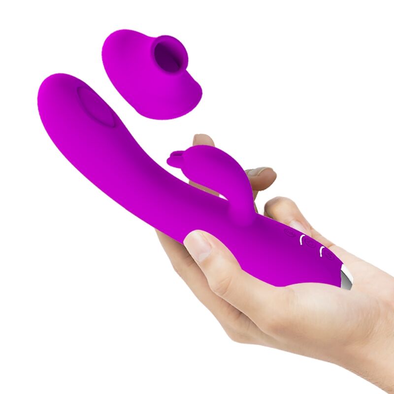 Pretty Love – Regina Wiederaufladbarer Vibrator-Sauggel Lila