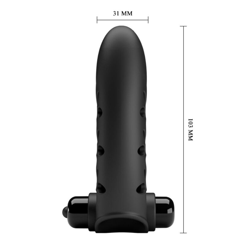 Pretty Love – Vance Black Rabbit Vibrator Fingerabdeckung