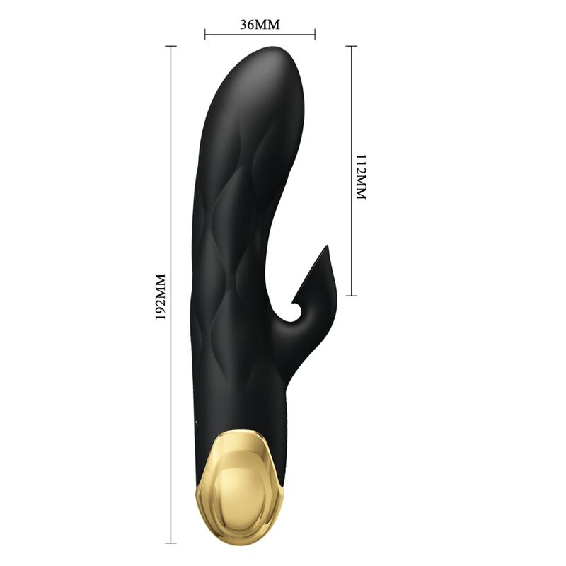 Pretty Love – Schwarzer Wiederaufladbarer, Vergoldeter Luxusvibrator