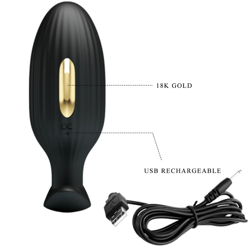 App Jefferson App-gesteuerter Analplug Schwarz