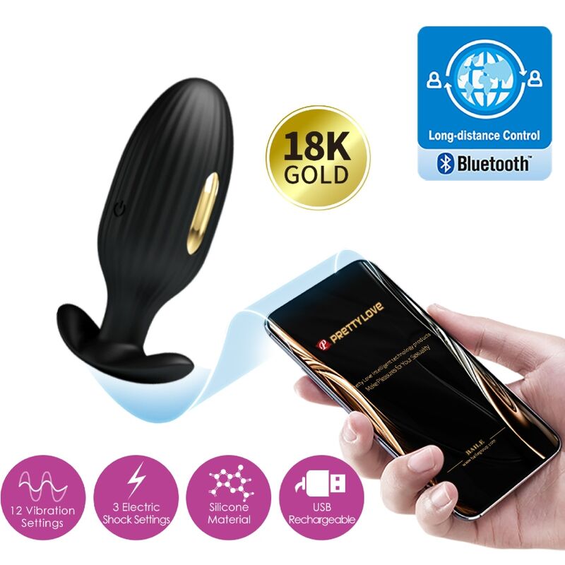 App Jefferson App-gesteuerter Analplug Schwarz
