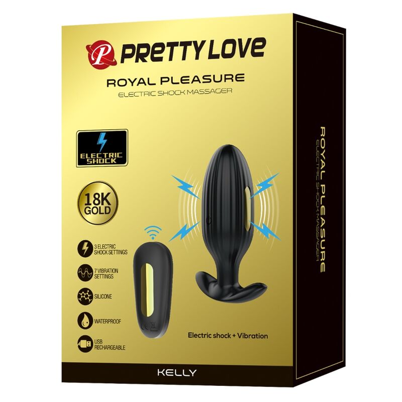 Remote Kelly Plug Anal Wiederaufladbarer Vibrator Schwarz