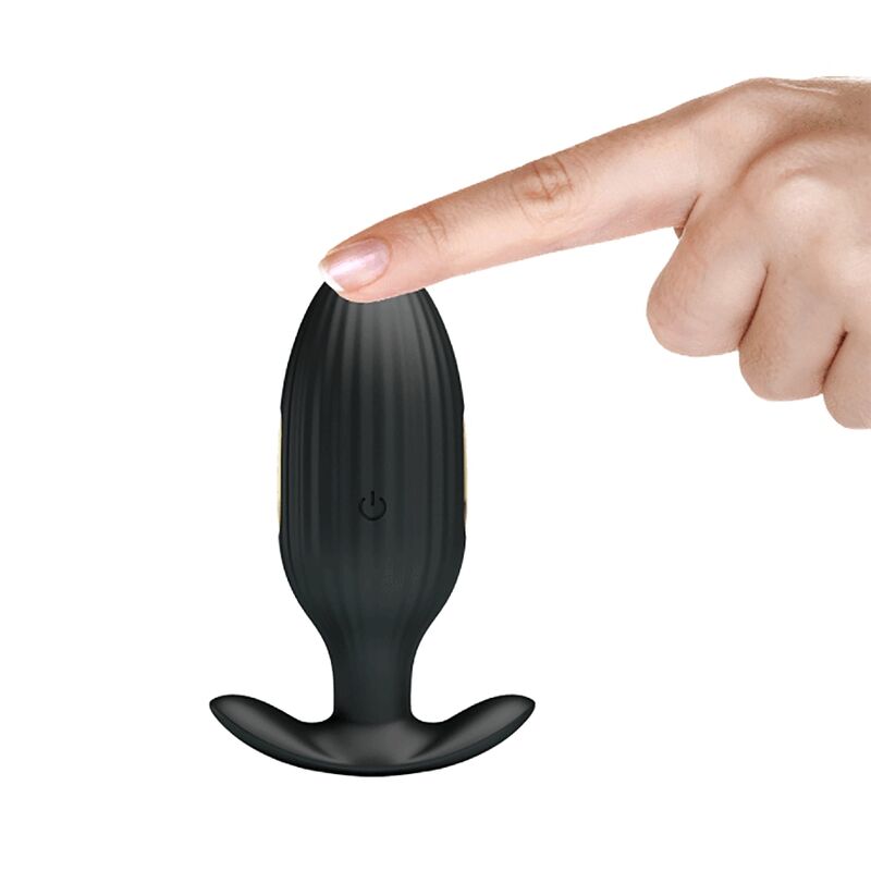 Remote Kelly Plug Anal Wiederaufladbarer Vibrator Schwarz