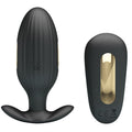 Remote Kelly Plug Anal Wiederaufladbarer Vibrator Schwarz