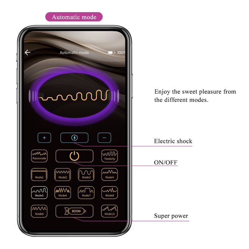 App Jefferson App-gesteuerter Analplug Schwarz
