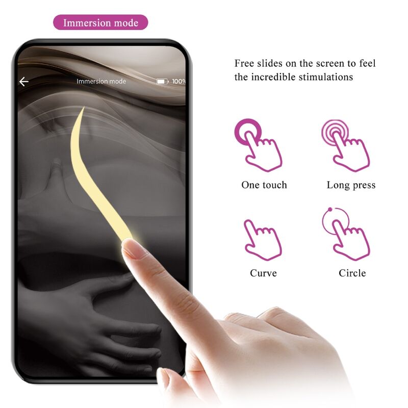 App Vibrierendes Ei der Nymphe, App-gesteuert, Lila