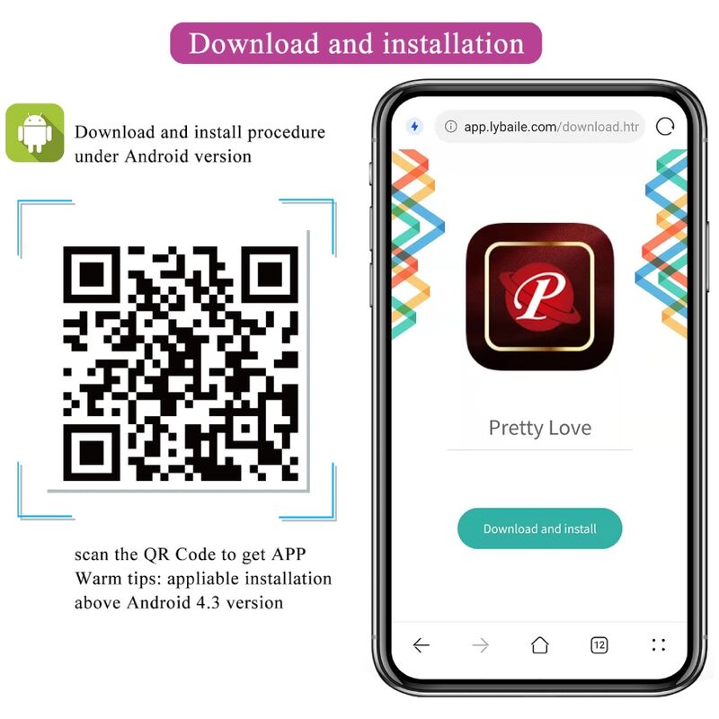 App Vibrierendes Ei der Nymphe, App-gesteuert, Lila