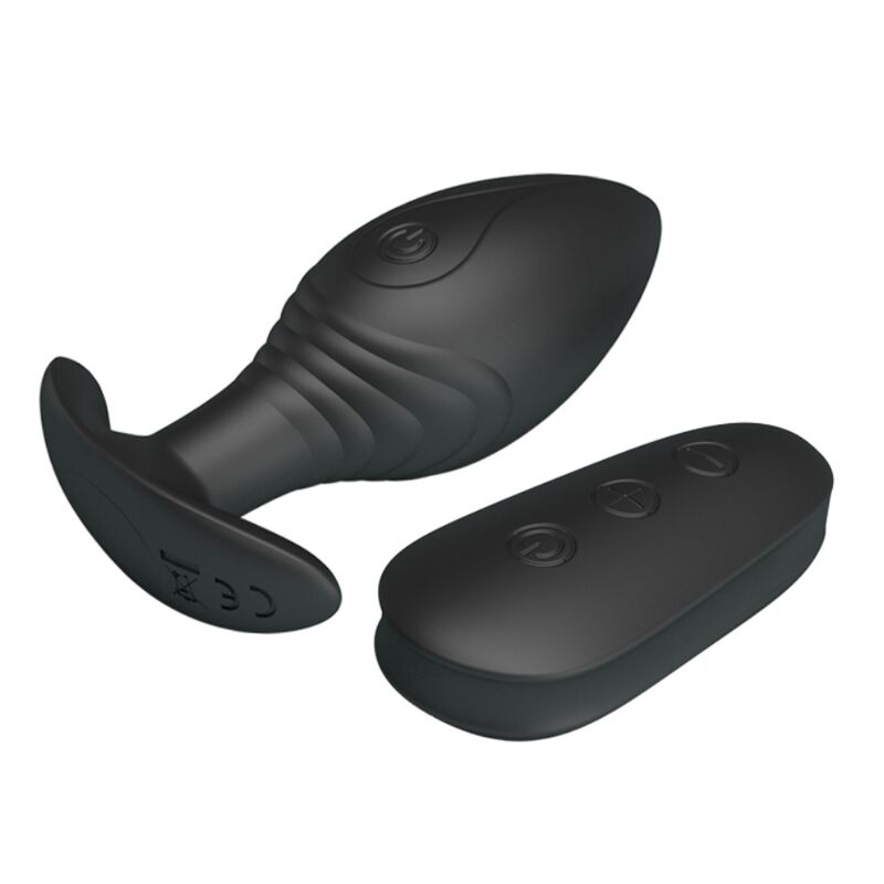Remote Regina Anal Plug Wiederaufladbarer Vibrator Schwarz