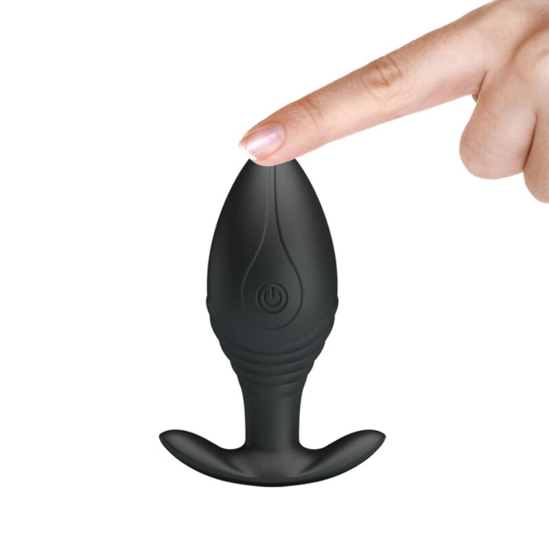 Remote Regina Anal Plug Wiederaufladbarer Vibrator Schwarz