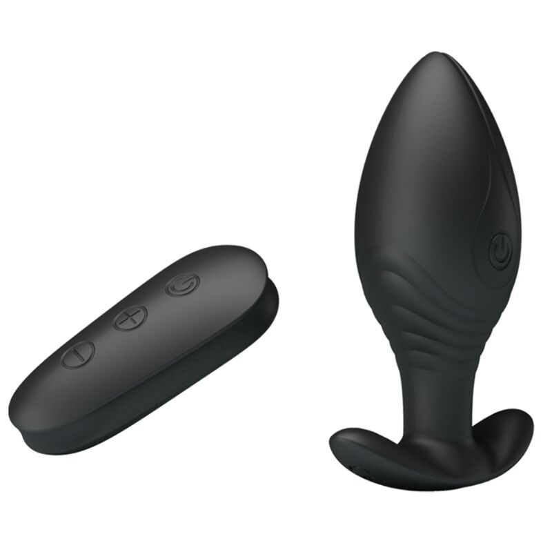 Remote Regina Anal Plug Wiederaufladbarer Vibrator Schwarz