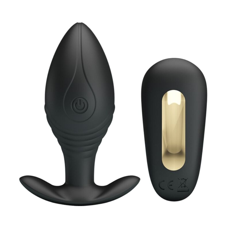 Remote Regina Anal Plug Wiederaufladbarer Vibrator Schwarz