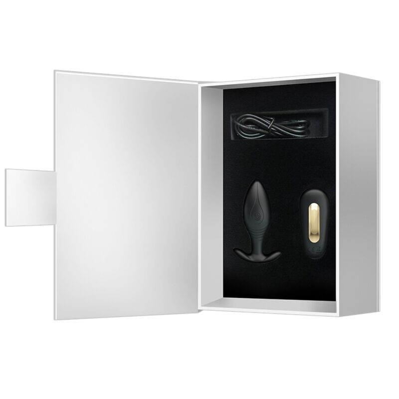 Remote Regina Anal Plug Wiederaufladbarer Vibrator Schwarz