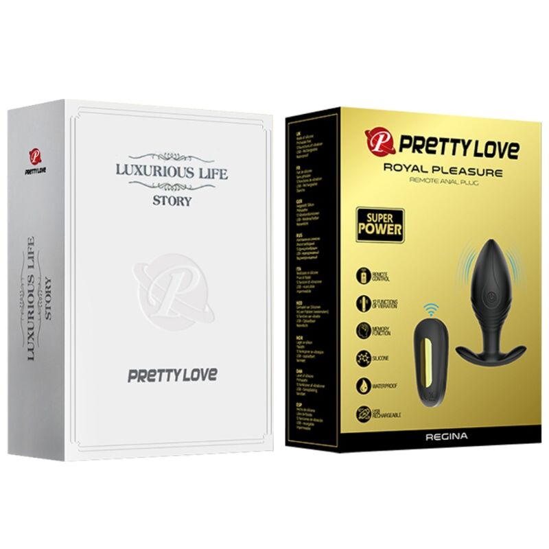 Remote Regina Anal Plug Wiederaufladbarer Vibrator Schwarz