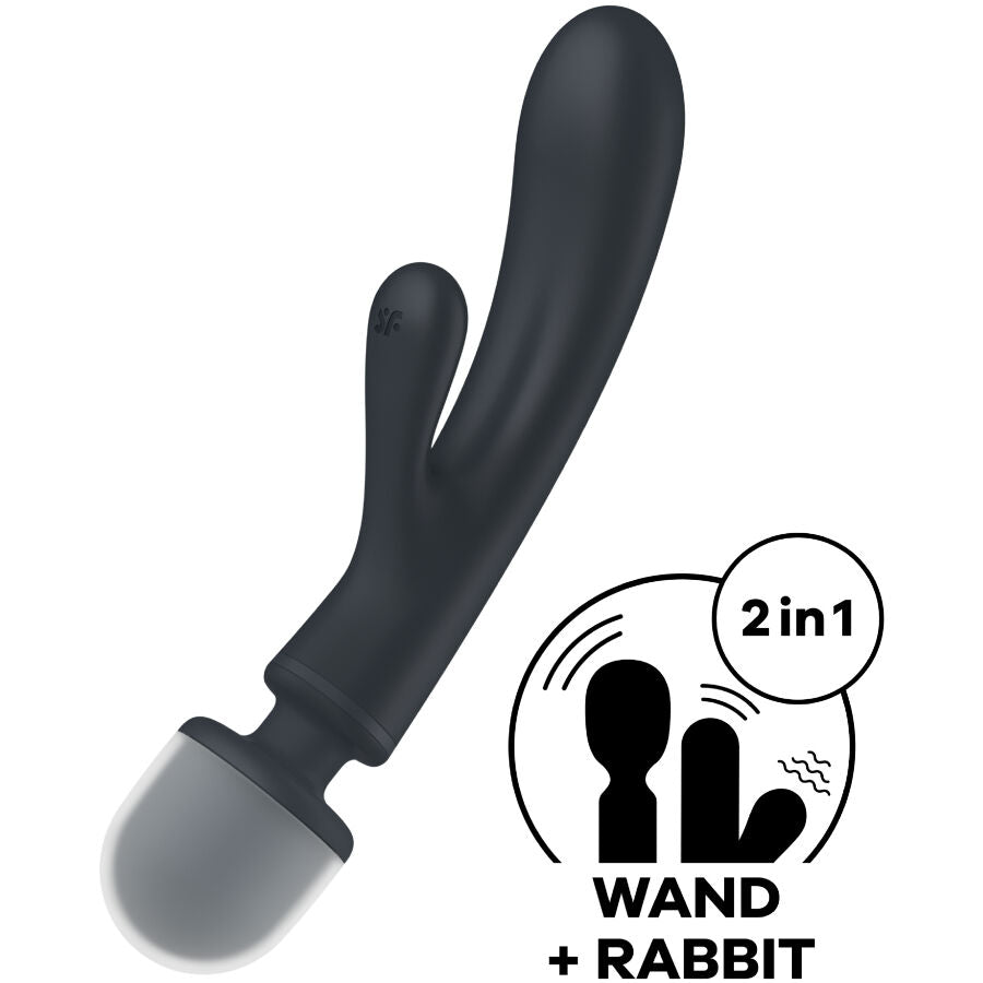 Satisfyer – Triple Lover Rabbit Vibrator Massager Grau
